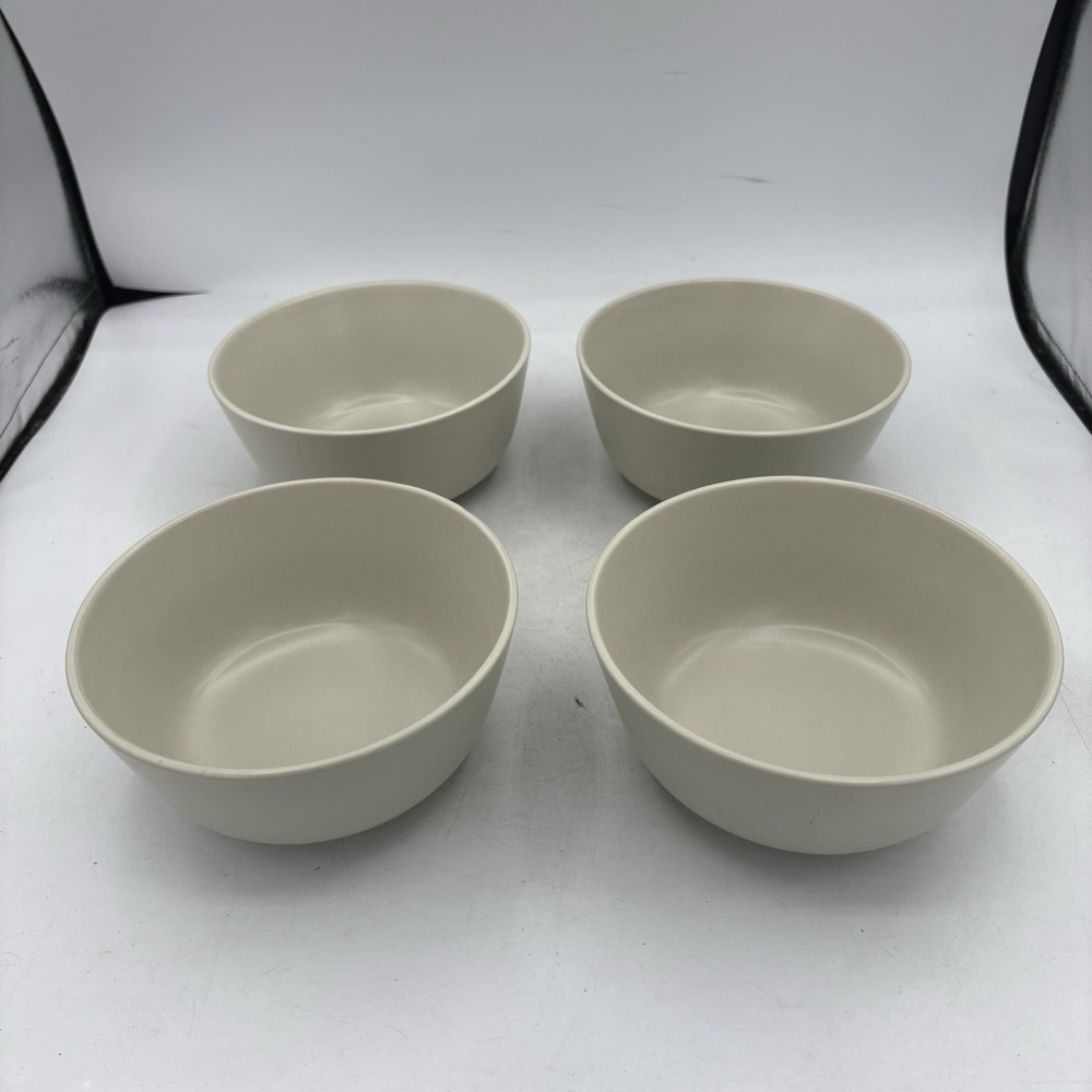 IKEA Bowls Soup Cereal 5 3/4" Dinera Coupe 12011 Matte Light Gray Lot Set of 4